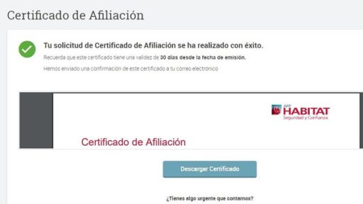 Certificado de afiliación a afp chilena